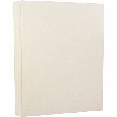 JAM PAPER 8.5 x 11 Strathmore Cardstock, 88lb, Natural White Linen, 100/pack  (144010G)