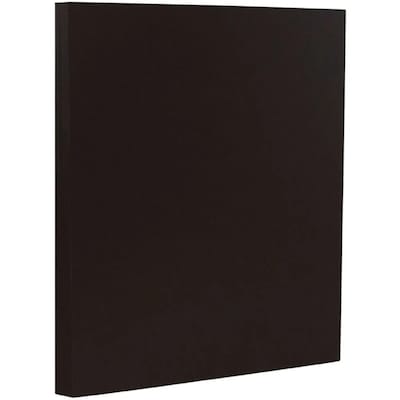 JAM Paper 30% Recycled 8.5" x 11" Matte Paper, 32lb, Black Linen, 100 Sheets/Pack (11130G)