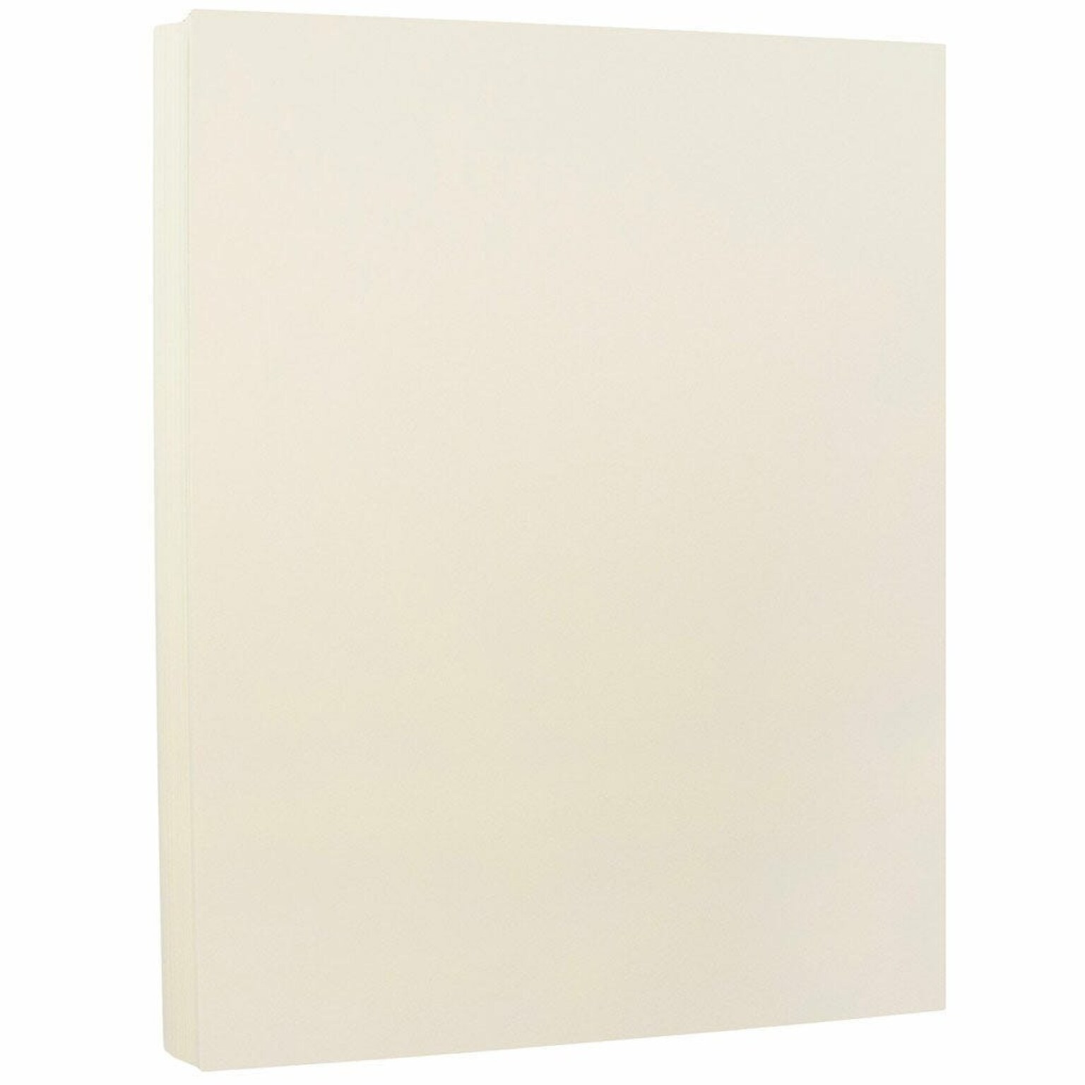 JAM PAPER 8.5 x 11 Strathmore Cardstock, 88lb, Ivory Wove, 100/pack  (301125G)