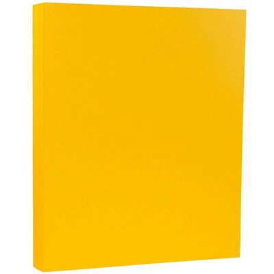 JAM Paper 8.5" x 11", 28 lbs., Sunflower Yellow, 100 Sheets/Ream (16729198G)