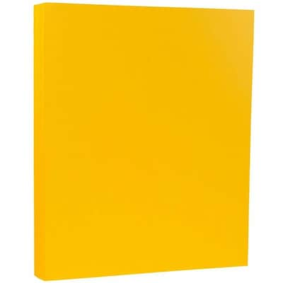 JAM Paper 8.5" x 11", 28 lbs., Sunflower Yellow, 100 Sheets/Ream (16729198G)