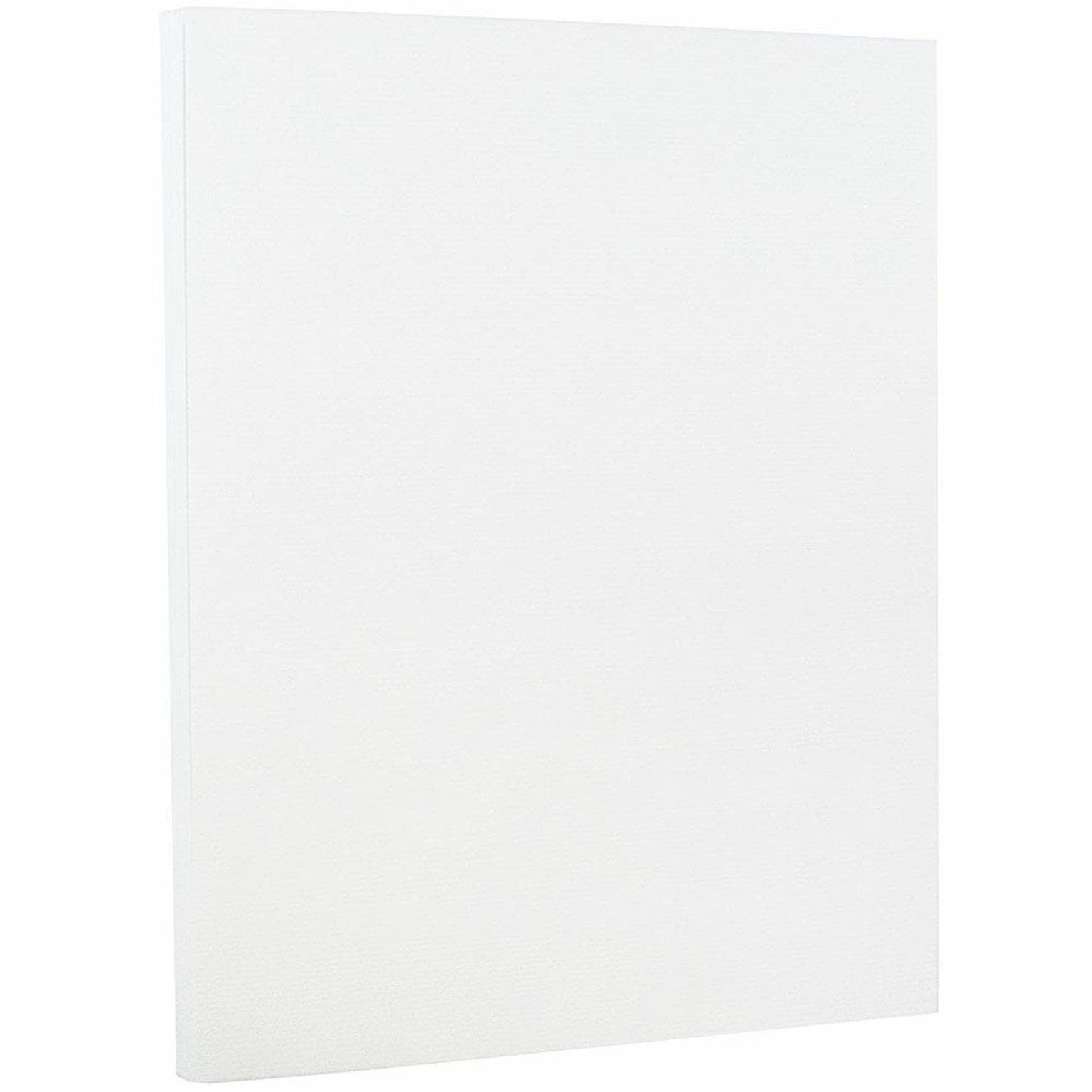 JAM PAPER Strathmore Cardstock, 88lb, Bright White Laid, 100/pack  (301005G)