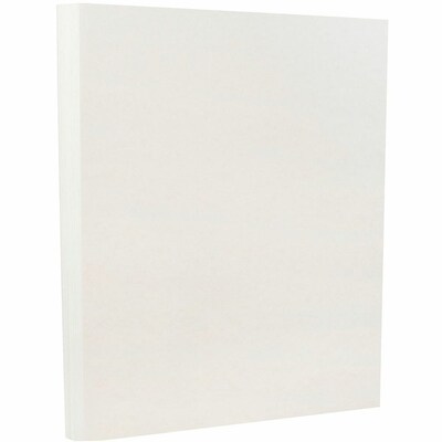 JAM PAPER 8.5 x 11 Parchment Cardstock, 65lb, White, 100/pack  (171114G)
