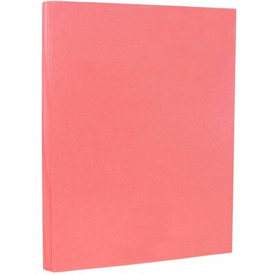 JAM PAPER 8.5" x 11" Vellum Bristol Cardstock, 67lb, Cherry, 100/pack  (169823G)