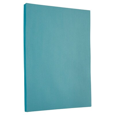 JAM PAPER 8.5" x 11" Colored Cardstock, 65lb, Blue, 100/pack  (101899G)