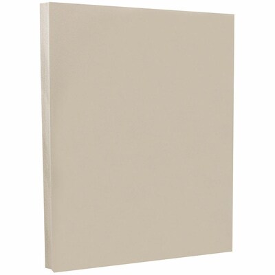 JAM PAPER 8.5" x 11" Vellum Bristol Cardstock, 67lb, Grey, 100/pack  (169827G)