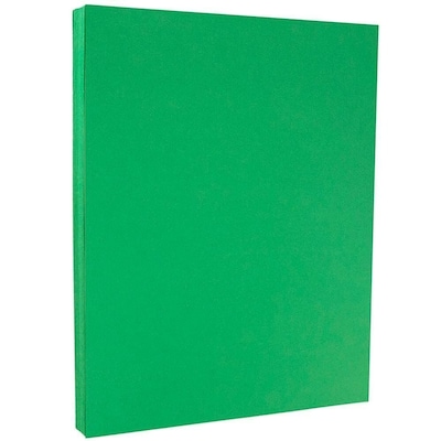 JAM PAPER 8.5 x 11 Colored Cardstock, 65lb, Green, 100/pack  (104190G)