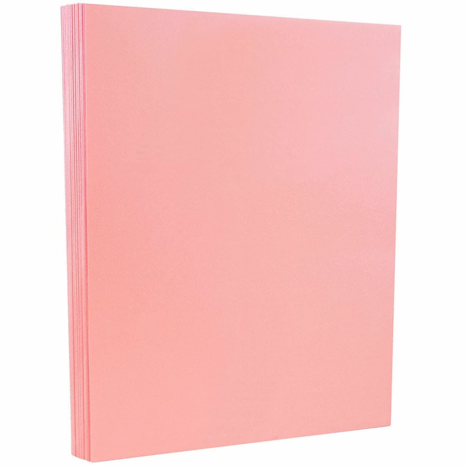 JAM PAPER 8.5 x 11 Vellum Bristol Cardstock, 67lb, Pink, 100/pack  (169831G)