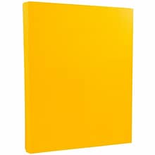 JAM PAPER 8.5 x 11 Vellum Bristol Cardstock, 67lb, Goldenrod, 100/pack  (169825G)