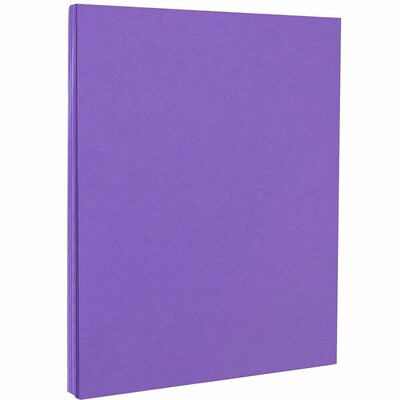 JAM PAPER 8.5" x 11" Color Cardstock, 65lb, Violet, 100/pack  (102426G)