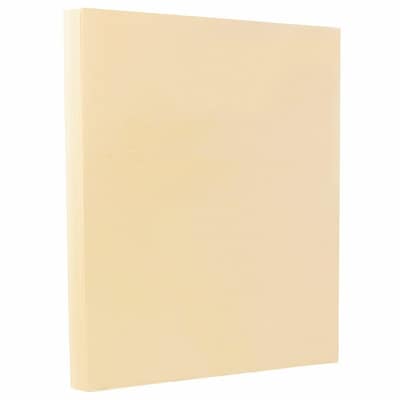 JAM PAPER 8.5" x 11" Vellum Bristol Cardstock, 67lb, Cream, 100/pack  (169824G)