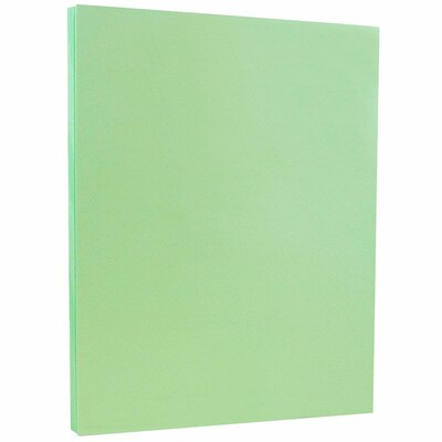 JAM PAPER 8.5 x 11 Vellum Bristol Cardstock, 67lb, Green, 100/pack  (169826G)