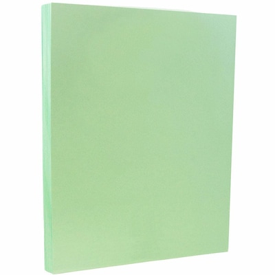 JAM PAPER 8.5 x 11 Vellum Bristol Cardstock, 110lb, Green, 100/pack  (169852G)