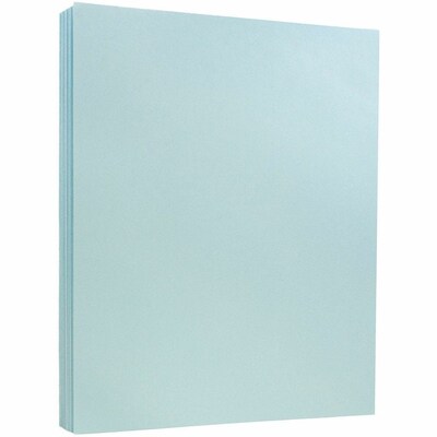 JAM PAPER 8.5" x 11" Vellum Bristol Cardstock, 110lb, Blue, 100/pack  (216916789G)