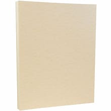 JAM PAPER 8.5 x 11 Parchment Cardstock, 65lb, Natural, 100/pack  (171116G)