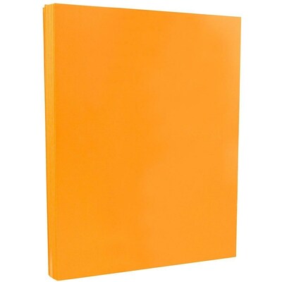 JAM PAPER 8.5 x 11 Color Cardstock, 65lb, Ultra Orange, 100/pack  (151027G)