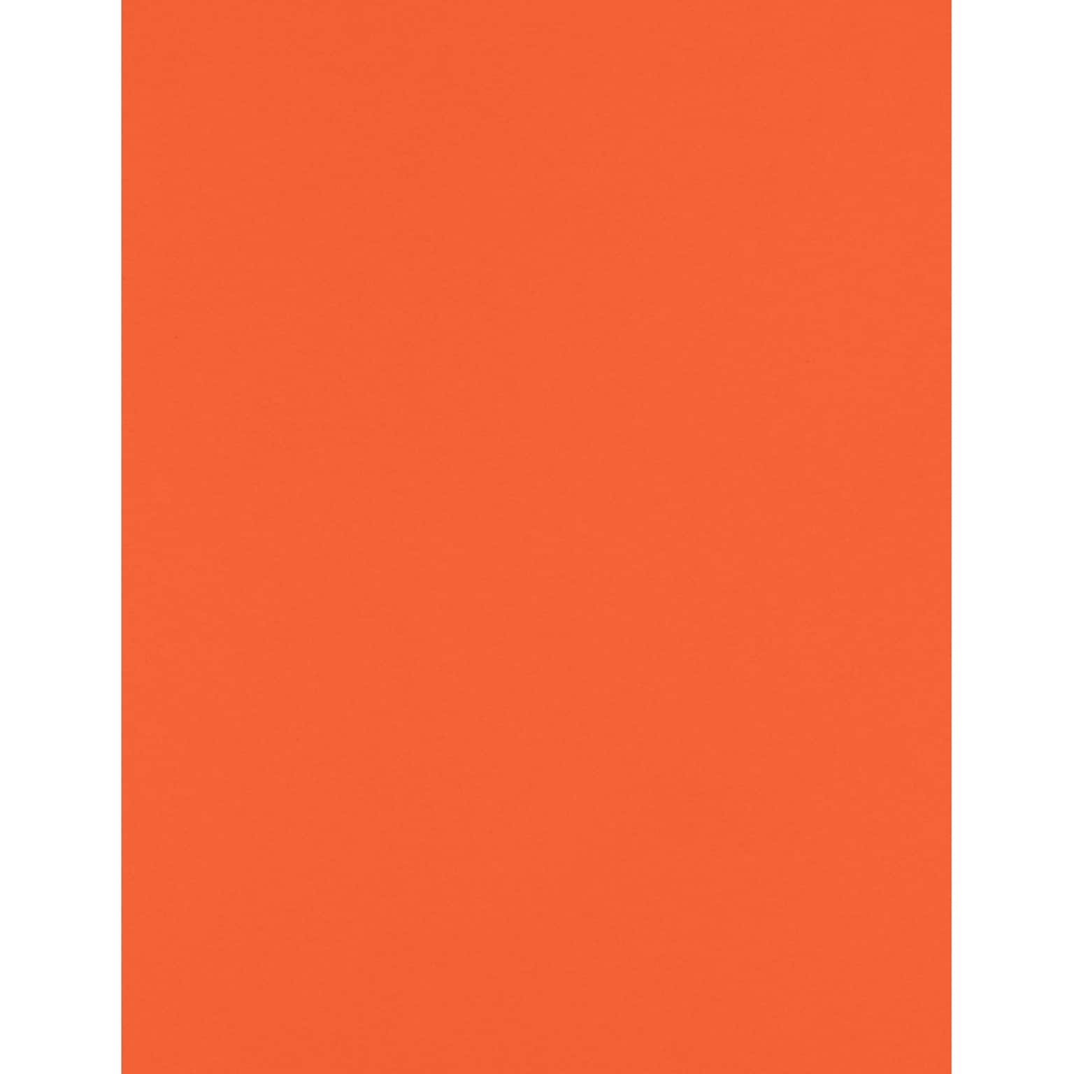JAM PAPER 8.5” x 11” Cardstock, 100lb, Tangerine, 50/pack  (81211-C-112-50)