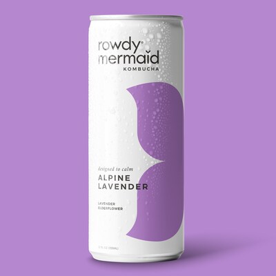 Rowdy Mermaid Organic Alpine Lavender Kombucha, 12 Oz, 12/Box (307-00391)