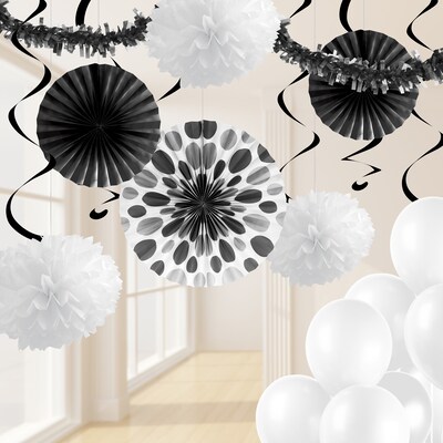 Creative Converting Black and White Party Decorations Kit (DTCBLKWT1A)