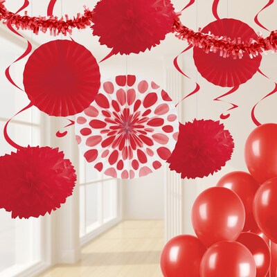 Creative Converting Classic Red Party Decorations Kit (DTCCLRED1A)