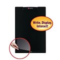 Justick Electro-Adhesion Combo Dry-Erase & Bulletin Board with Electro Surface Technology, Frameless, 16 x 24, Black (02545)