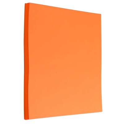 JAM Paper 30% Recycled 8.5" x 11" Colored Paper, 24lb, Ultra Orange, 200 Sheets/Pack (102558G)