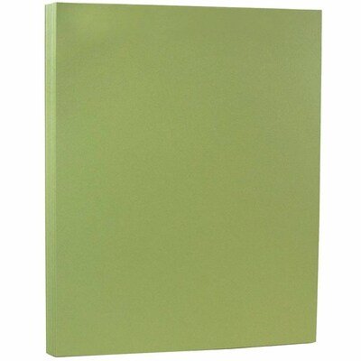 JAM Paper 8.5" x 11" Matte Paper, 28lb, Olive Green, 100 Sheets/Pack (16729244G)