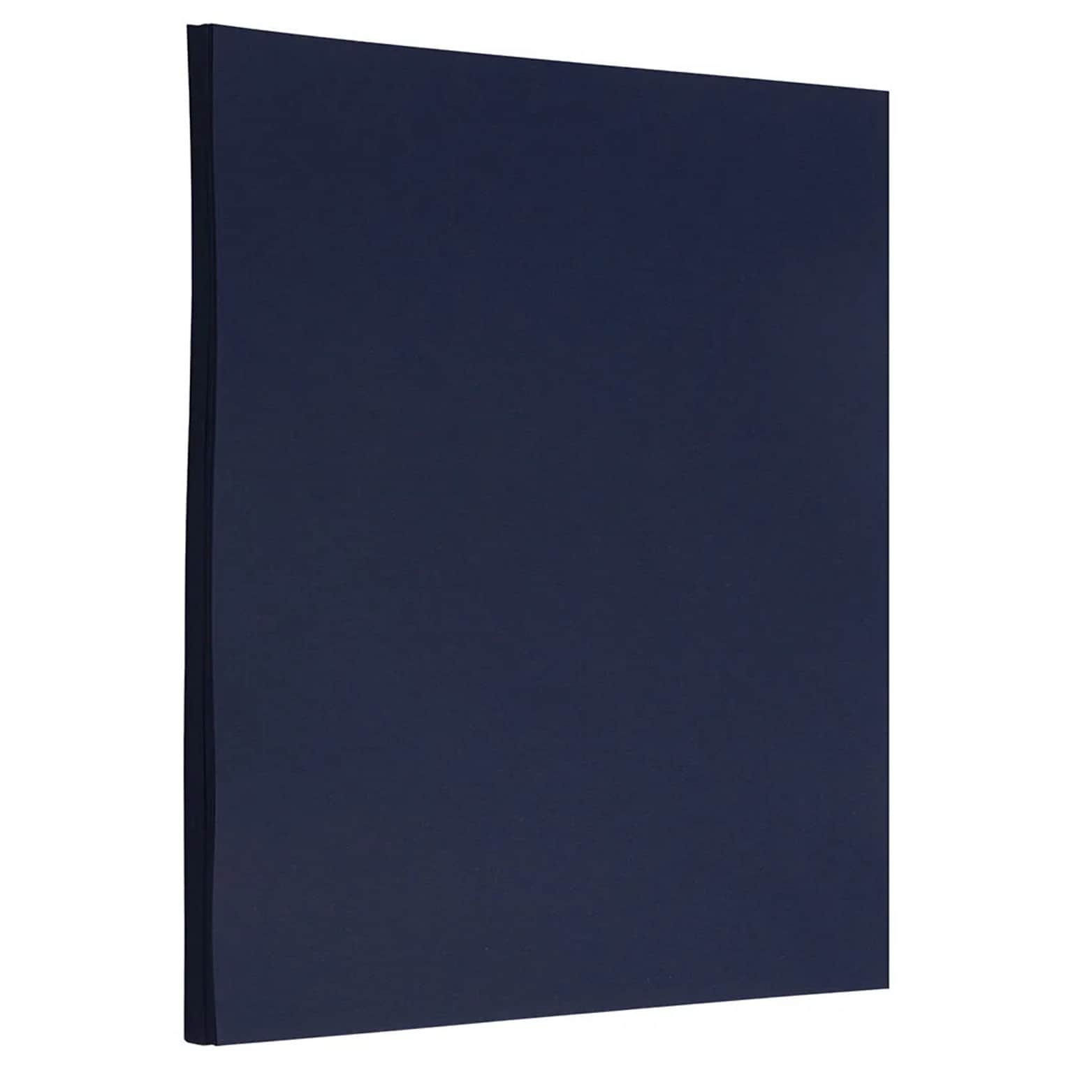 JAM Paper 8.5 x 11, Paper, 32 lbs. Navy Blue, 100 Sheets/Pack (156550G)