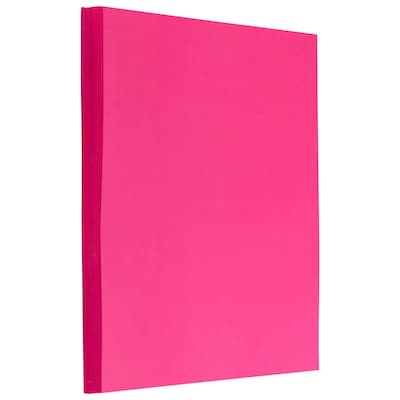 JAM Paper 30% Recycled 8.5 x 11 Colored Paper, 24 lbs., Ultra Fuchsia Pink, 200 Sheets/Pack (18493