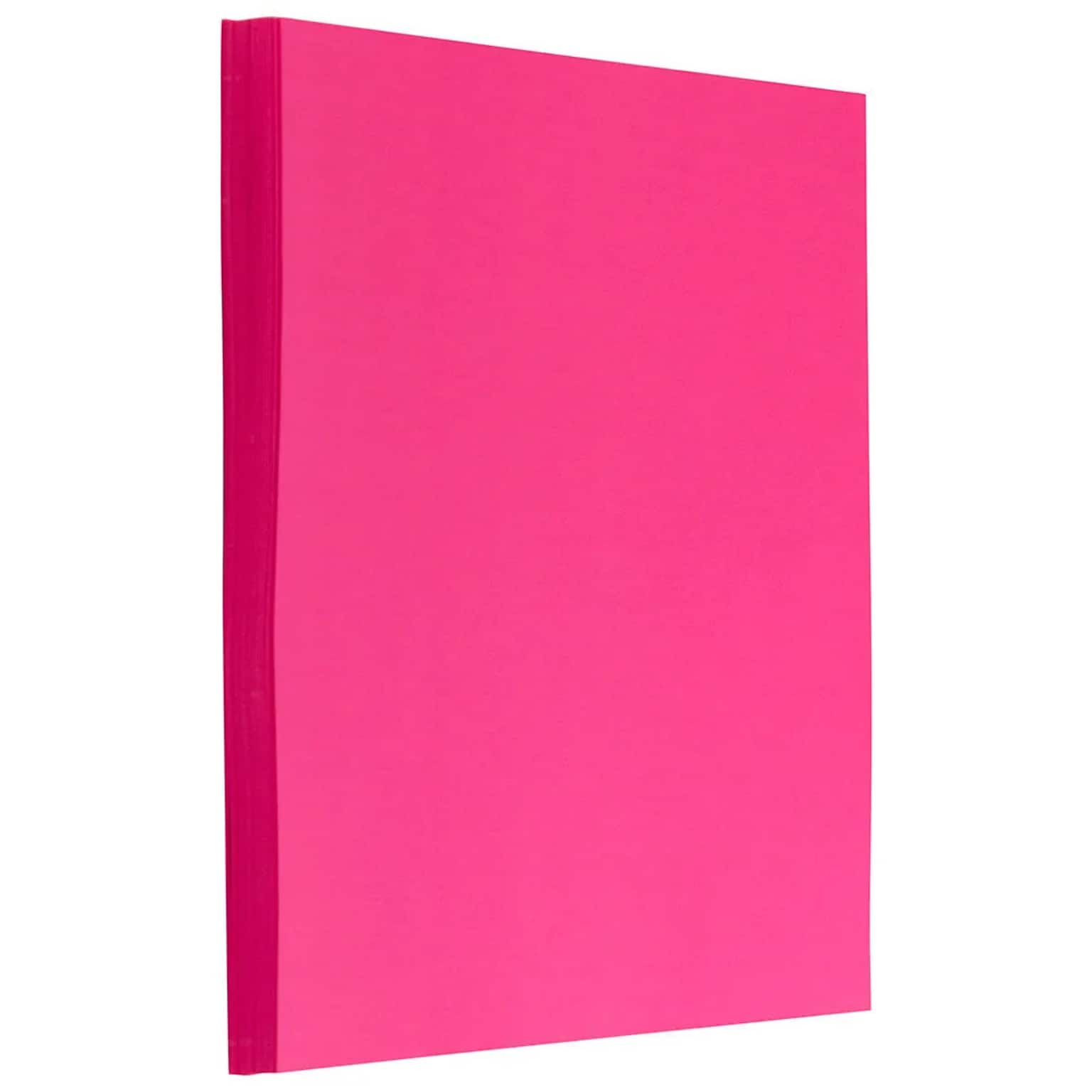 JAM Paper 30% Recycled 8.5 x 11 Colored Paper, 24 lbs., Ultra Fuchsia Pink, 200 Sheets/Pack (184931G)