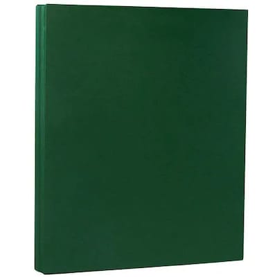 JAM Paper 8.5 x 11 Matte Paper, 28lb, Dark Green, 100 Sheets/Pack (64429278G)