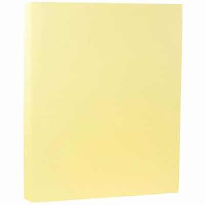 JAM Paper 8.5 x 11 Matte Paper, 28lb, Light Yellow, 100 Sheets/Pack (16729231G)