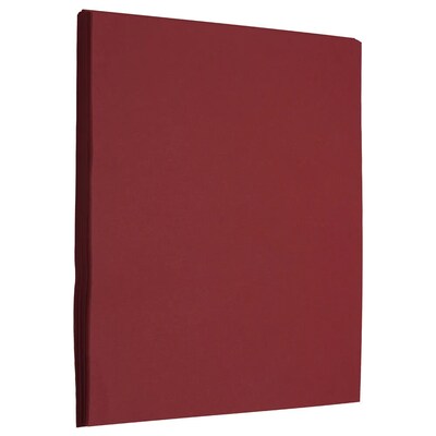 JAM Paper 8.5" x 11", 28 lbs., Dark Red, 100 Sheets/Ream (46395839G)