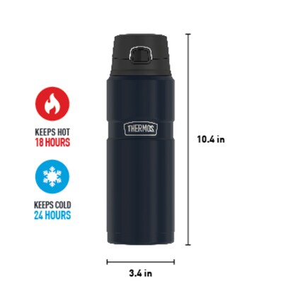 Thermos 24-Ounce Stainless King Vacuum-Insulated Stainless Steel Drink  Bottle, Midnight Blue (SK4000