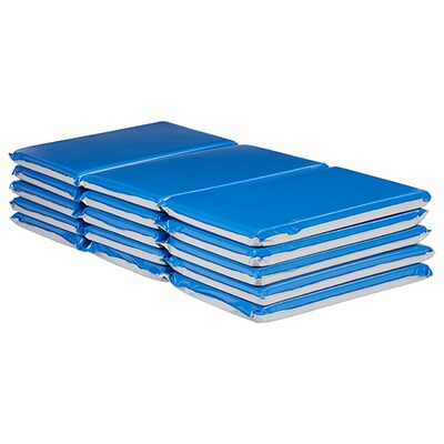 ECR4Kids Everyday Folding Rest Mat, 3-Section, 2/5 pack (ELR-0883)