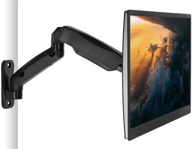 Mount-It! Height Adjustable Monitor Wall Mount Arm for 13" to 32" Monitors, Black (MI-765)