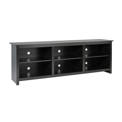 Prepac Sonoma Manufactured Wood Console TV Stand, Screens up to 80, Black (BCTG-0001-1)