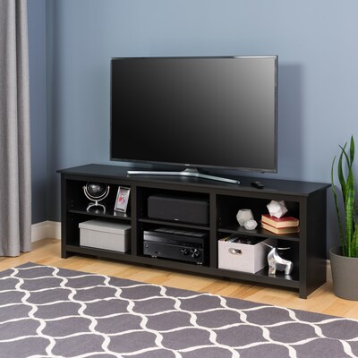 Prepac Sonoma Manufactured Wood Console TV Stand, Screens up to 80", Black (BCTG-0001-1)