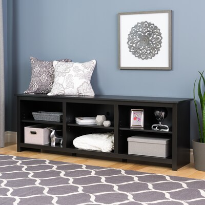 Prepac Sonoma Manufactured Wood Console TV Stand, Screens up to 80", Black (BCTG-0001-1)