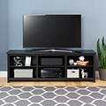 Prepac Sonoma Manufactured Wood Console TV Stand, Screens up to 80, Black (BCTG-0001-1)