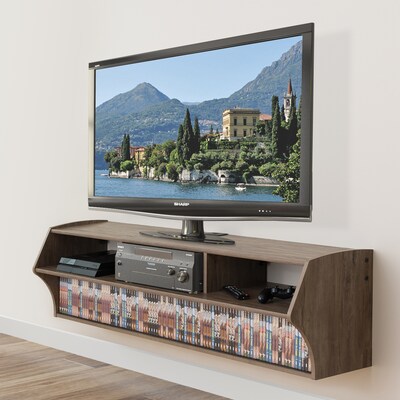Prepac Altus Manufactured Wood Console TV Stand, Screens up to 60, Drifted Gray (DCAW-0208-1)
