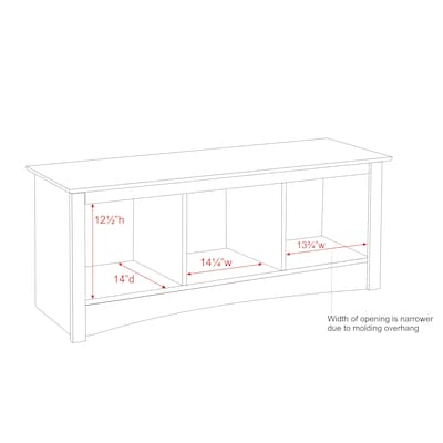 Prepac Cubbie Bench, Drifted Gray (DSC-4820)