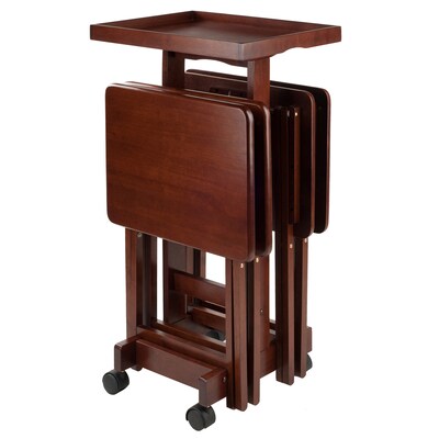Winsome 6-Piece Snack Table, Walnut (94828)