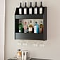 Prepac 2-Tier Floating Wine and Liquor Rack, Black (BSOW-0202-1)