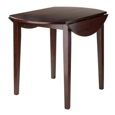 Winsome Clayton 36" Round Drop Leaf Table, Walnut (94436)