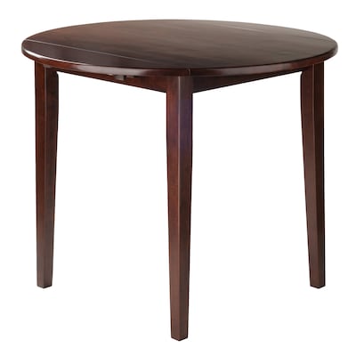 Winsome Clayton 36" Round Drop Leaf Table, Walnut (94436)