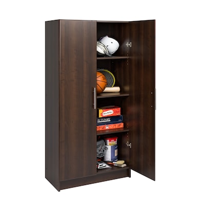 Prepac Elite 32" Storage Cabinet, Espresso (EES-3264)