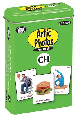 Super Duper Publications Articulation Photos Fun Deck, CH Sound, New Color Photos, Tin (AP09B)