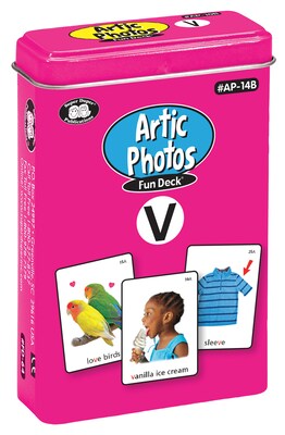 Super Duper Publications Articulation Photos Fun Deck, V Sound, New Color Photos, Tin (AP14B)
