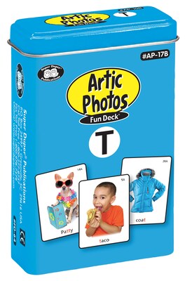 Super Duper Publications Articulation Photos Fun Deck, T Sound, New Color Photos, Tin (AP17B)